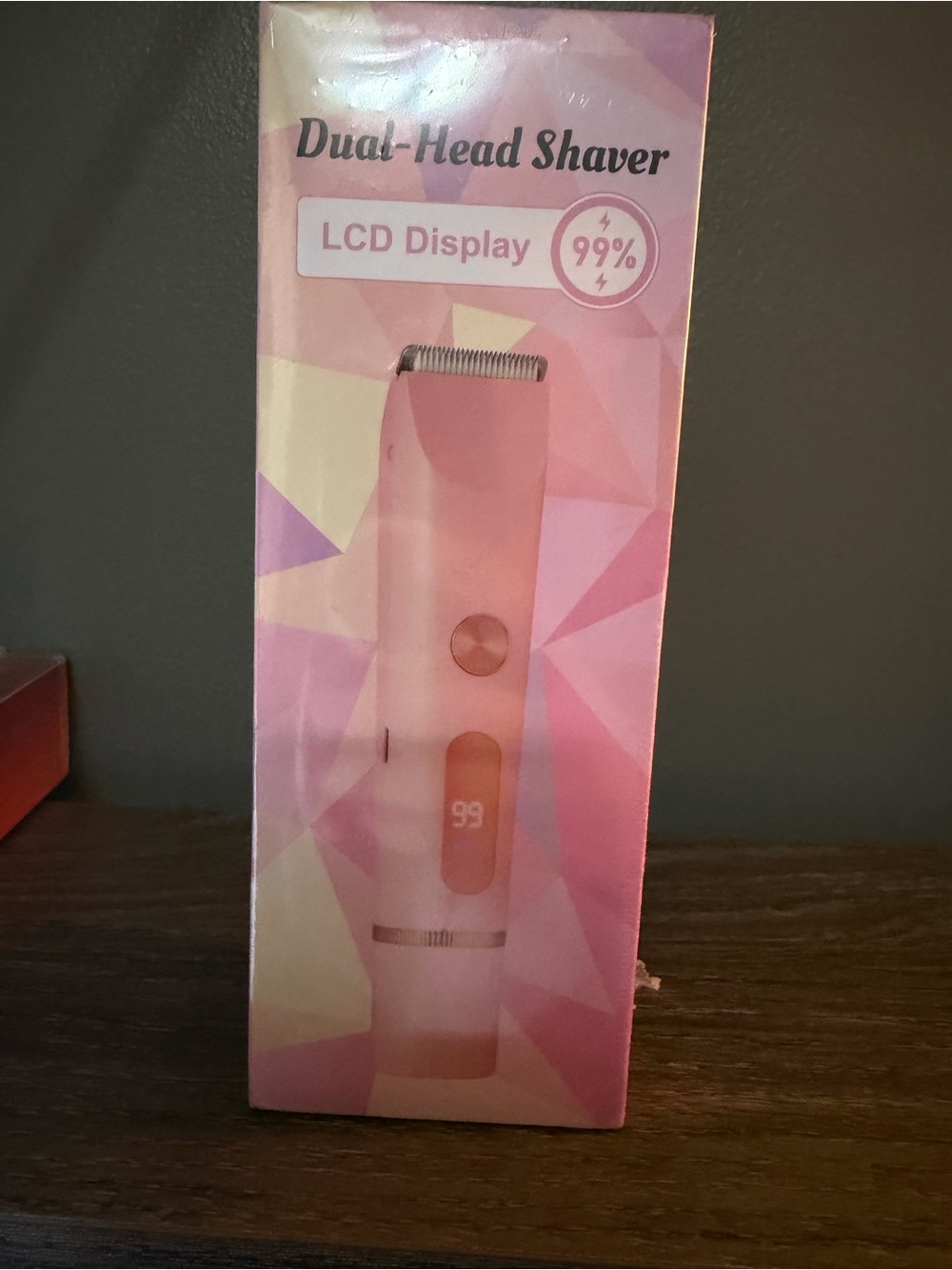 Pink Dual-Head Shaver with LCD Display - Portable Electric Trimmer